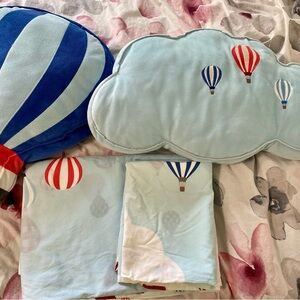 Kids duvet cover 100% cotton with pilow case and matching decorative pillows